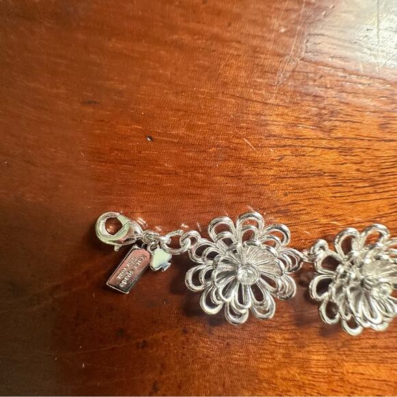 Kate Spade Silver Necklace Oops A Daisy Flower Rhinestone Statement Jewelry - Picture 7 of 10